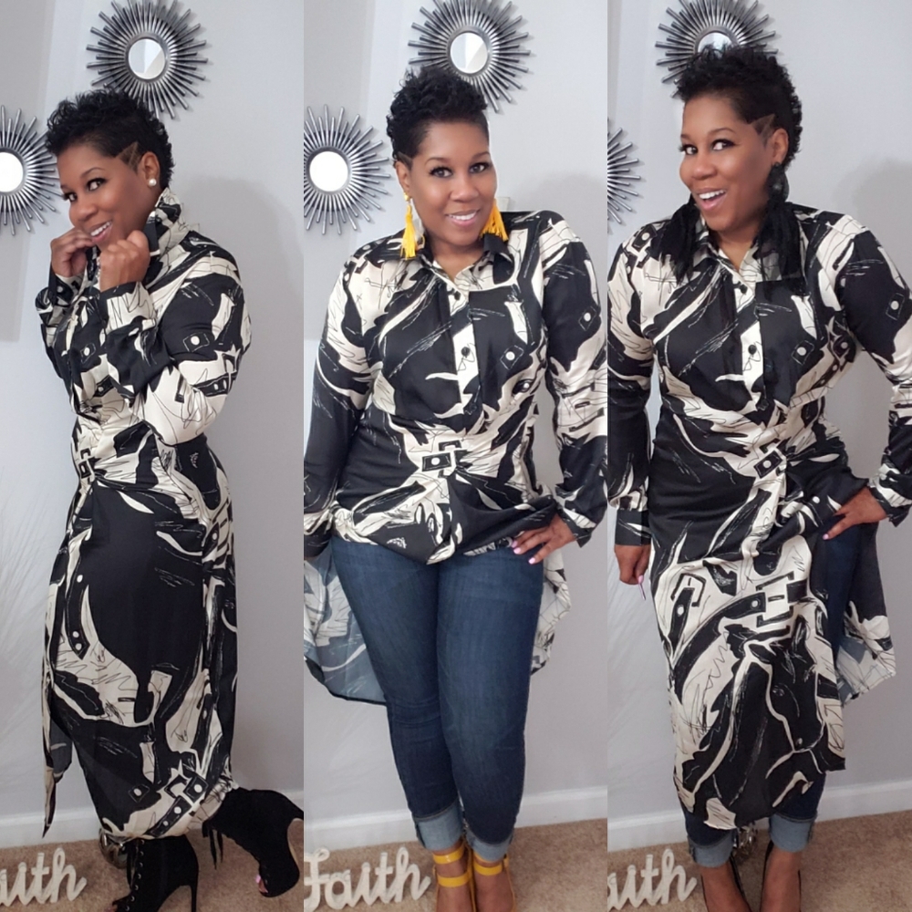 Black Stallion Shirt Dress